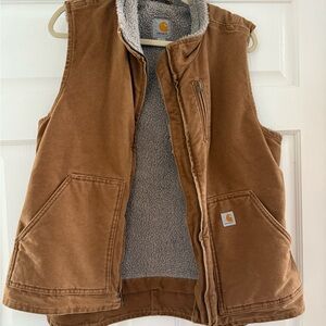 Carhartt Brown Sherpa-Lined Vest